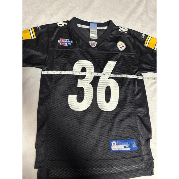Vintage NFL Pittsburgh Steelers Jerome Bettis Superbowl Reebok Jersey Youth Sz M - Picture 6 of 9